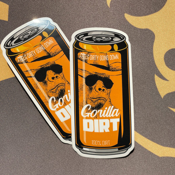 Gorilla Dirt Can Vinyl Decal