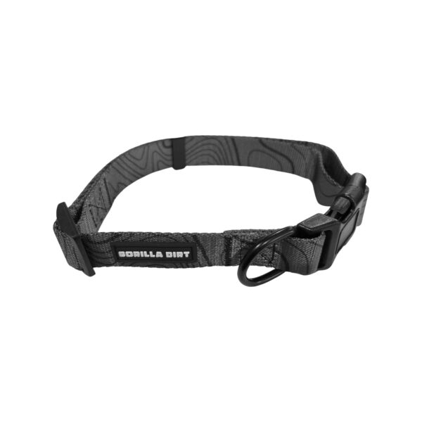 Topographic Gray Dog Collar