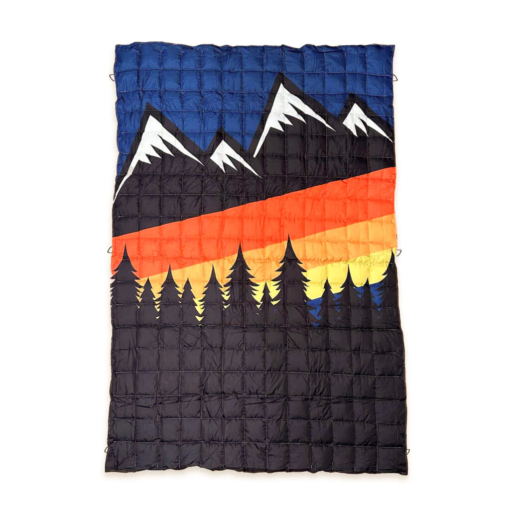 Color Stripe Mountains Camp Blanket - Gorilla Dirt Color Stripe Mountains Camp Blanket