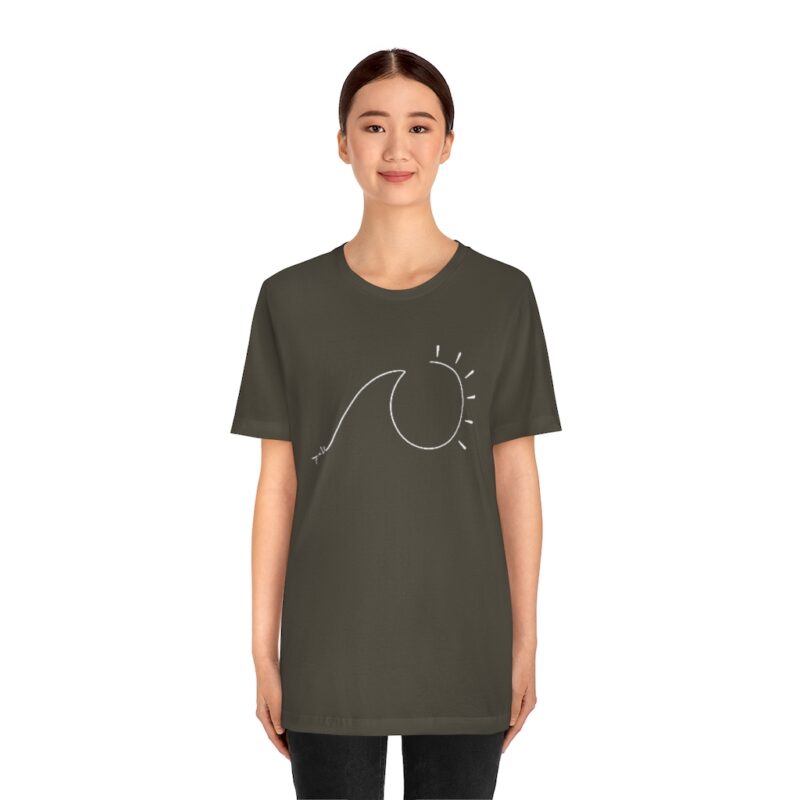 Women’s Sun Wave Line Art Short Sleeve Tee