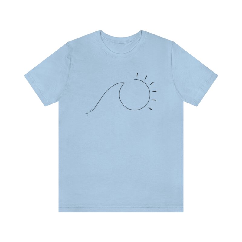 Women’s Sun Wave Line Art Short Sleeve Tee