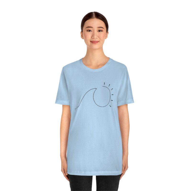 Women’s Sun Wave Line Art Short Sleeve Tee