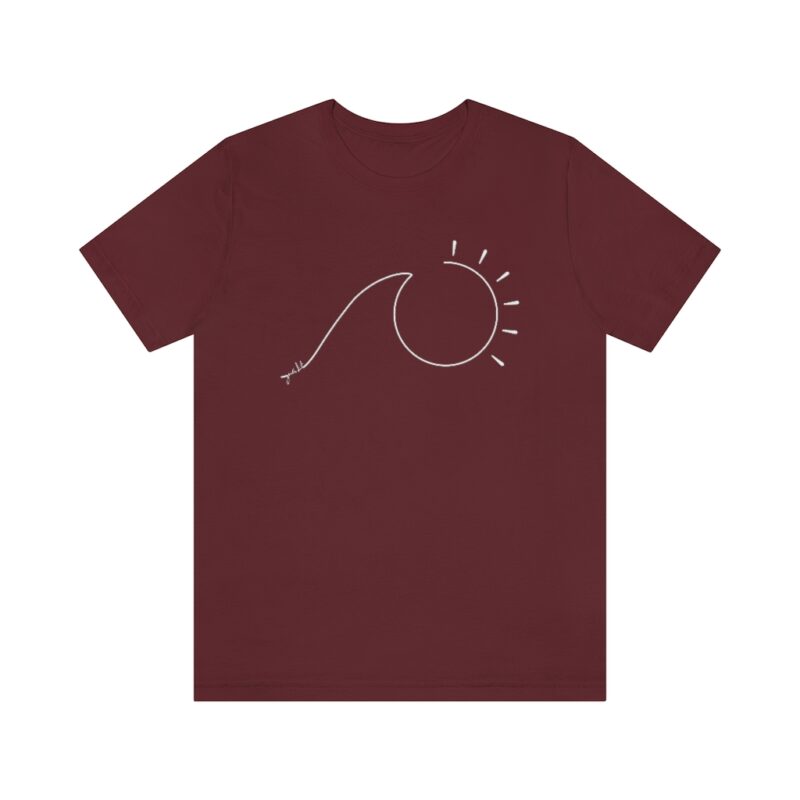 Women’s Sun Wave Line Art Short Sleeve Tee