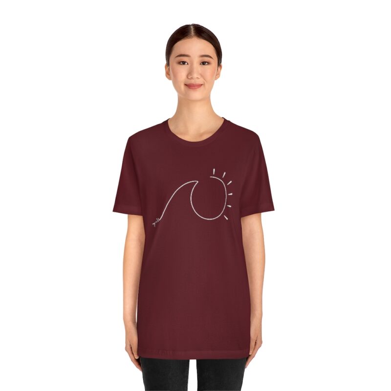 Women’s Sun Wave Line Art Short Sleeve Tee
