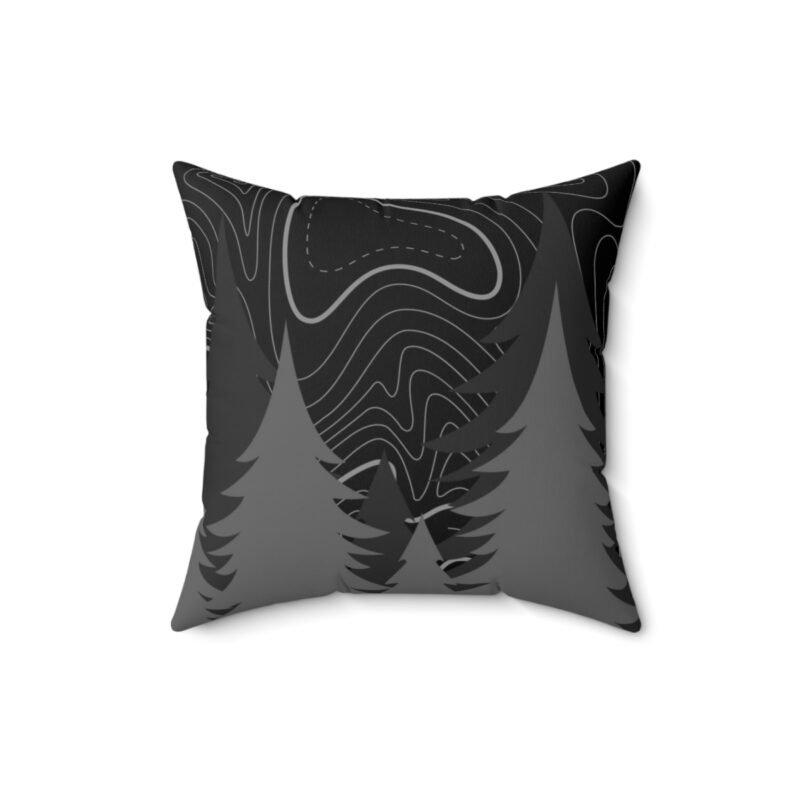 Dark Topo Forest Pillow