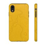 Yellow Topographic Hard Shell Phone Case