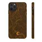 Brown Topo Hard Shell Phone Case