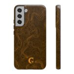Brown Topo Hard Shell Phone Case
