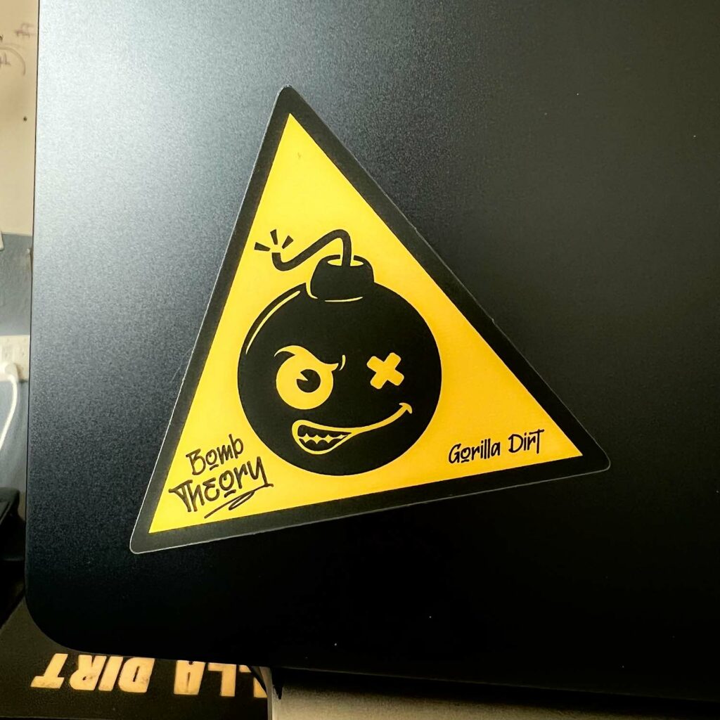 Triangle Sticker For Gas Bomb Theory Triangle Vinyl Sticker - Gorilla Dirt