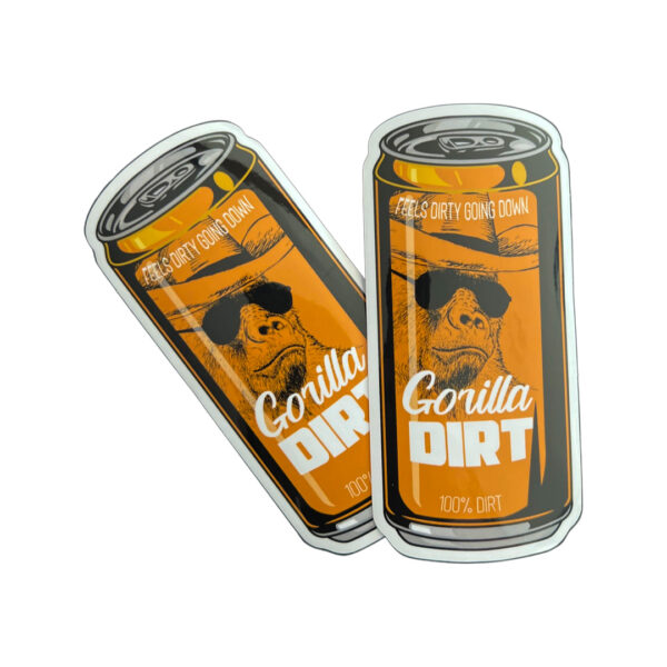 Gorilla Dirt Can Vinyl Sticker