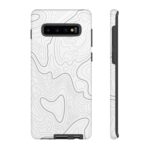 White Topography Hard Shell Phone Case