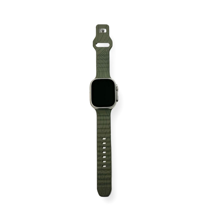 Topographic Adventure Band X-series For Apple Watch & Ultra - Fatigue Green, 44mm/45mm - M/l