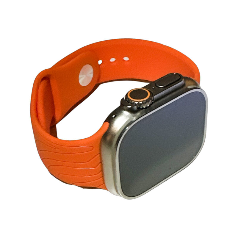 Topographic Adventure Band For Apple Watch & Ultra - Blaze Orange, 42mm/45mm - M/l