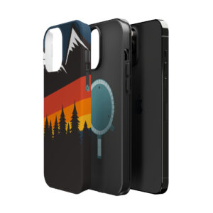 Color Stripe Mountains Magsafe Tough Case For Iphone 14 Series