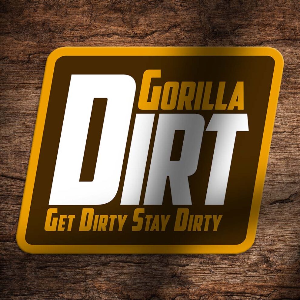 Gorilla Dirt Vinyl Sticker Our Original Logo Colors