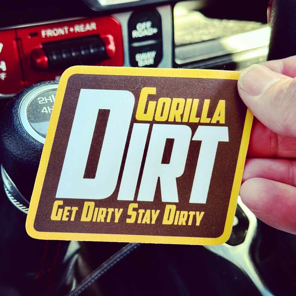 Gorilla Dirt Vinyl Sticker Our Original Logo Colors