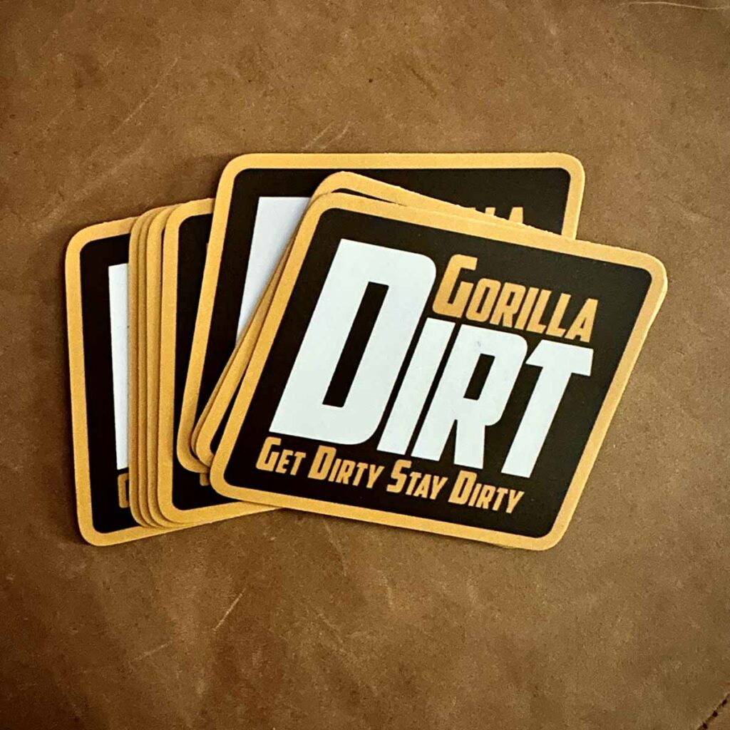 Gorilla Dirt Vinyl Sticker Our Original Logo Colors