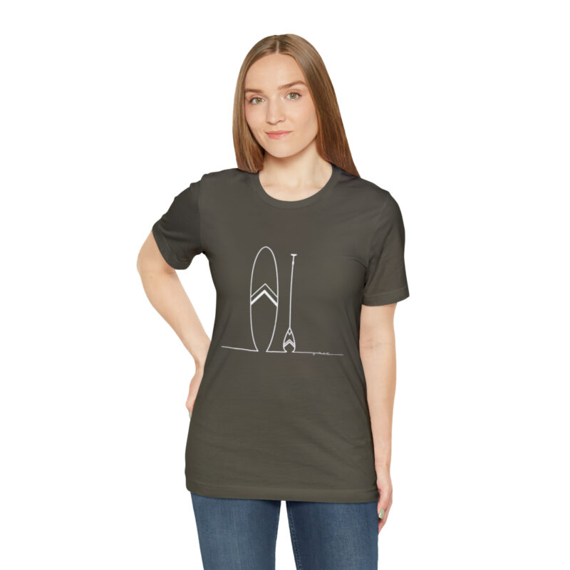 Women's Paddle Board  Line Art Short Sleeve Tee
