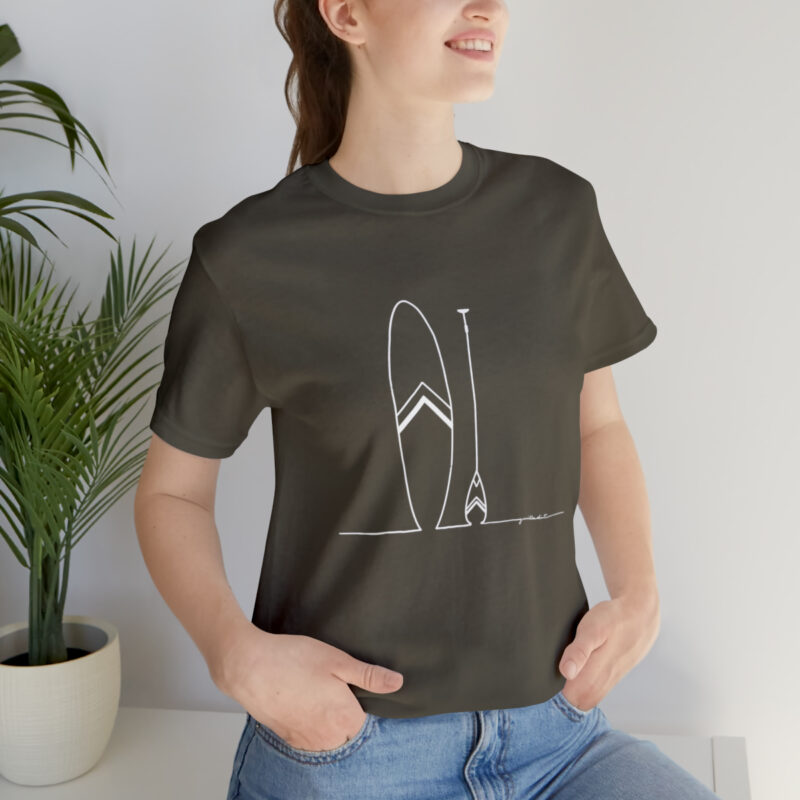 Women's Paddle Board  Line Art Short Sleeve Tee