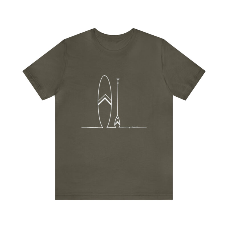 Women's Paddle Board  Line Art Short Sleeve Tee