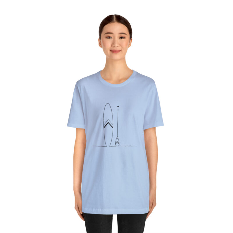 Women's Paddle Board  Line Art Short Sleeve Tee
