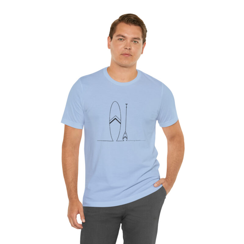 Women's Paddle Board  Line Art Short Sleeve Tee