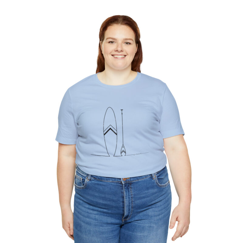 Women's Paddle Board  Line Art Short Sleeve Tee