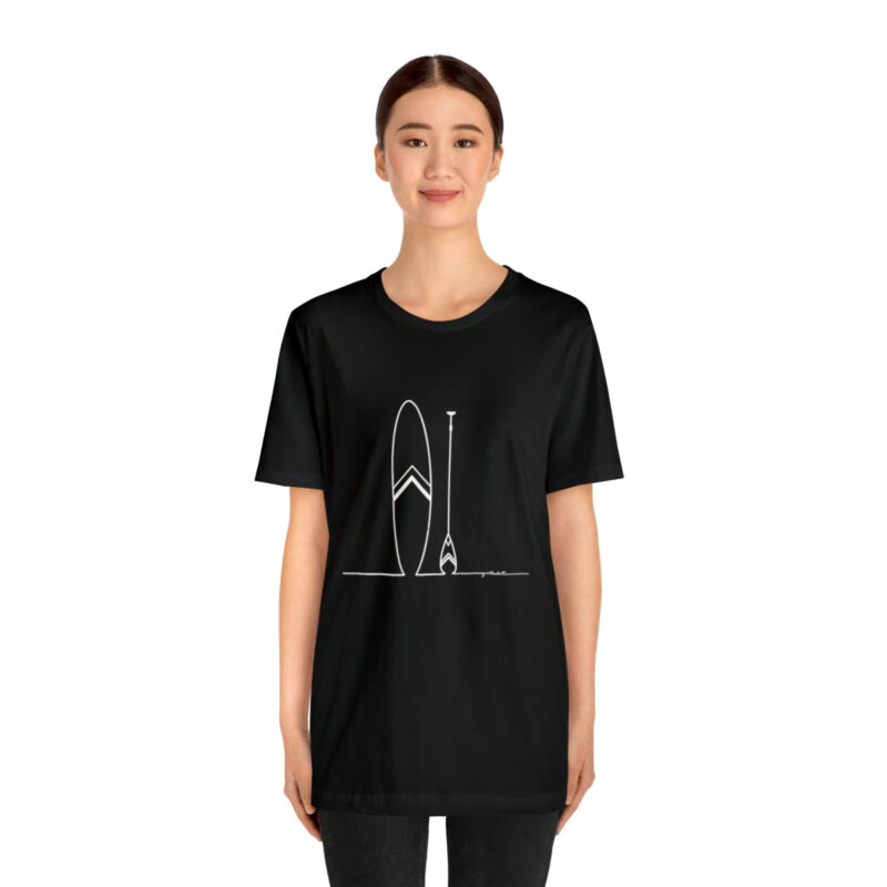 Women's Paddle Board  Line Art Short Sleeve Tee