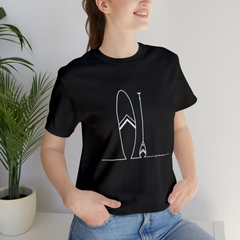 Women's Paddle Board  Line Art Short Sleeve Tee