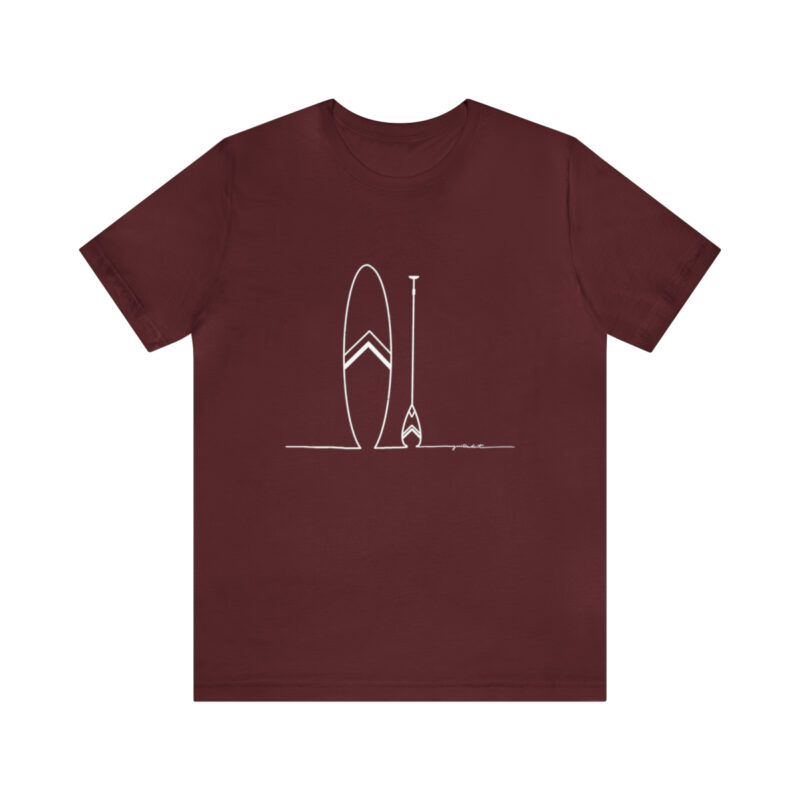 Women's Paddle Board  Line Art Short Sleeve Tee