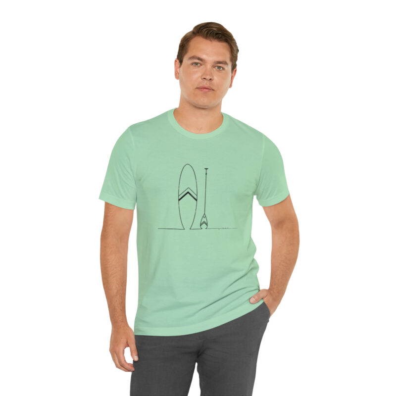 Women's Paddle Board  Line Art Short Sleeve Tee