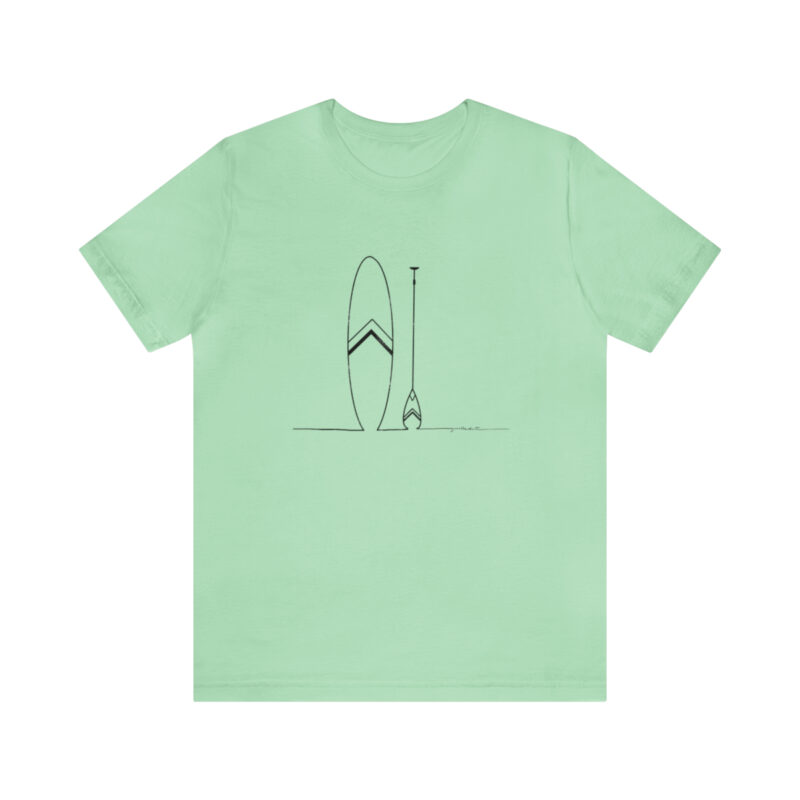 Women's Paddle Board  Line Art Short Sleeve Tee