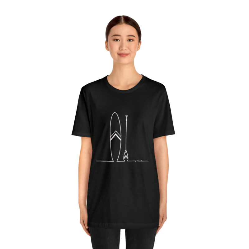 Women's Paddle Board  Line Art Short Sleeve Tee