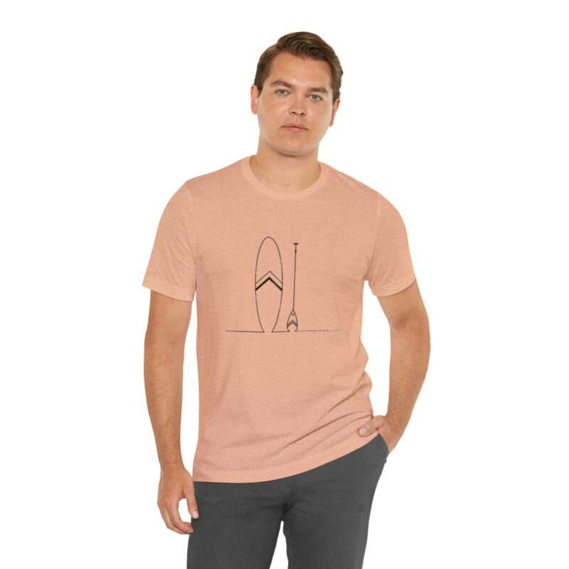Women's Paddle Board  Line Art Short Sleeve Tee