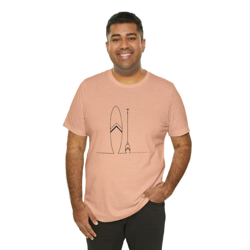 Women's Paddle Board  Line Art Short Sleeve Tee