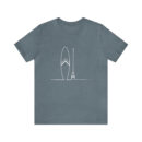 Women's Paddle Board  Line Art Short Sleeve Tee
