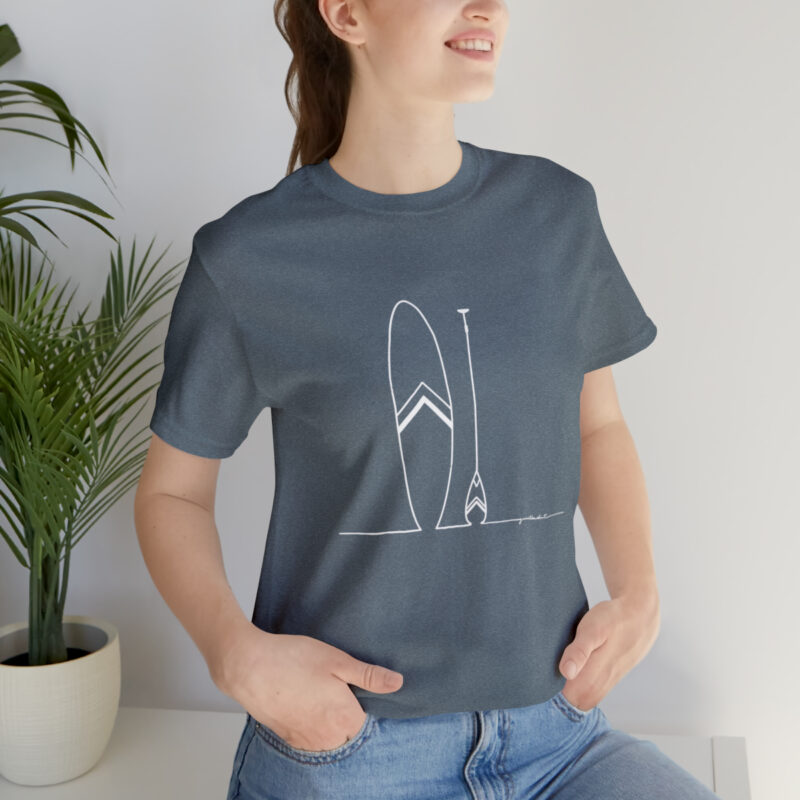 Women's Paddle Board  Line Art Short Sleeve Tee