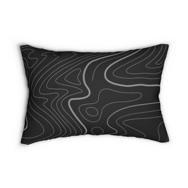 Dark Topo Lumbar Pillow
