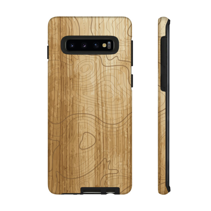 Topographic Wood Hard Shell Phone Case