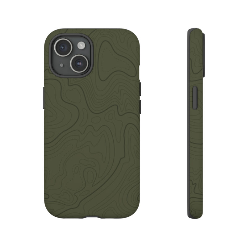 Od Green Topographic Hard Shell Phone Case - Gorilla Dirt