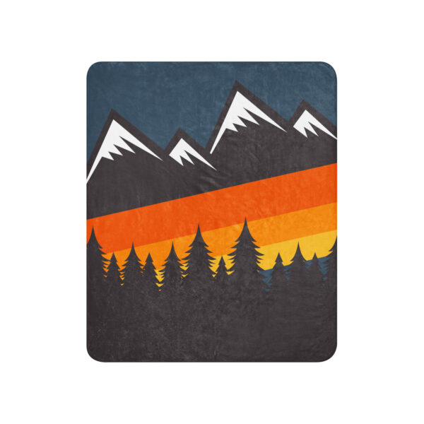 Mountain Stripes Sherpa Fleece Blanket