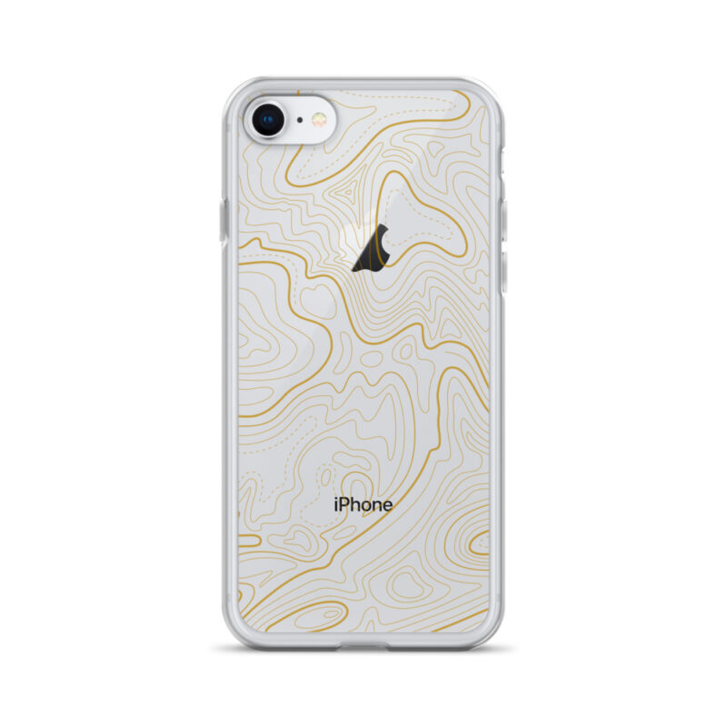 Firebrush Orange Topo Clear Case For Iphone