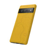Yellow Topographic Hard Shell Phone Case