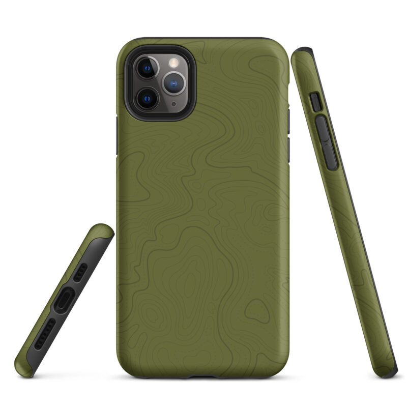 Od Green Topographic Tough Case For Iphone®
