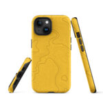Yellow Topographic Tough Case For Iphone®