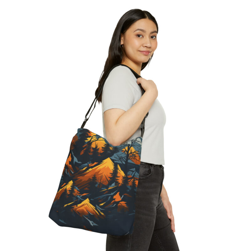 Fall Mountains Adjustable Tote Bag