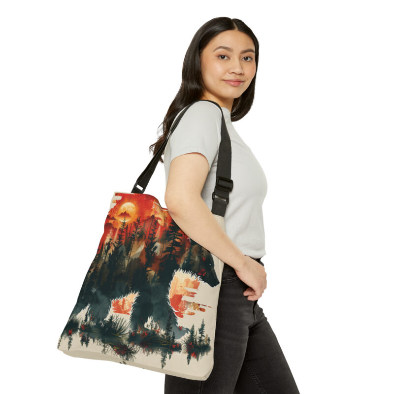 Native Bear Adjustable Tote Bag