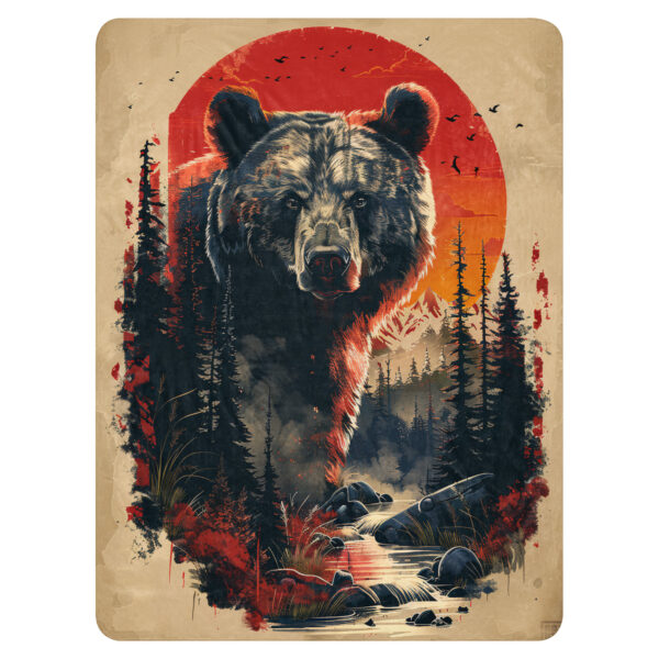 Native Bear Sherpa Blanket