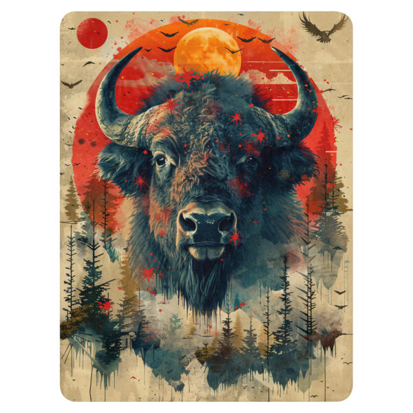 Native Buffalo Sherpa Blanket