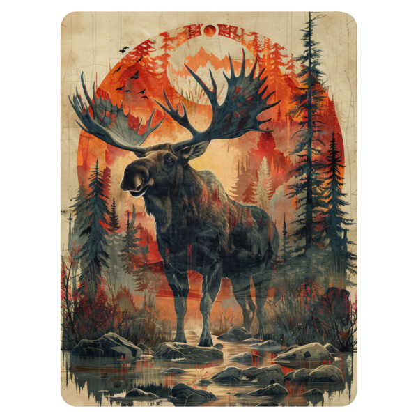 Native Moose Sherpa Blanket